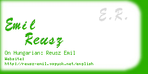 emil reusz business card